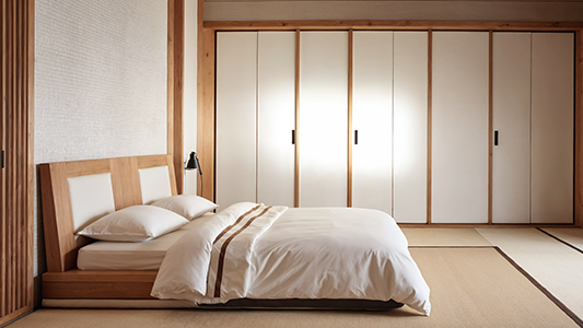 Japandi stílusú hálószoba - hogyan teremtsünk minimalista béke oázist?